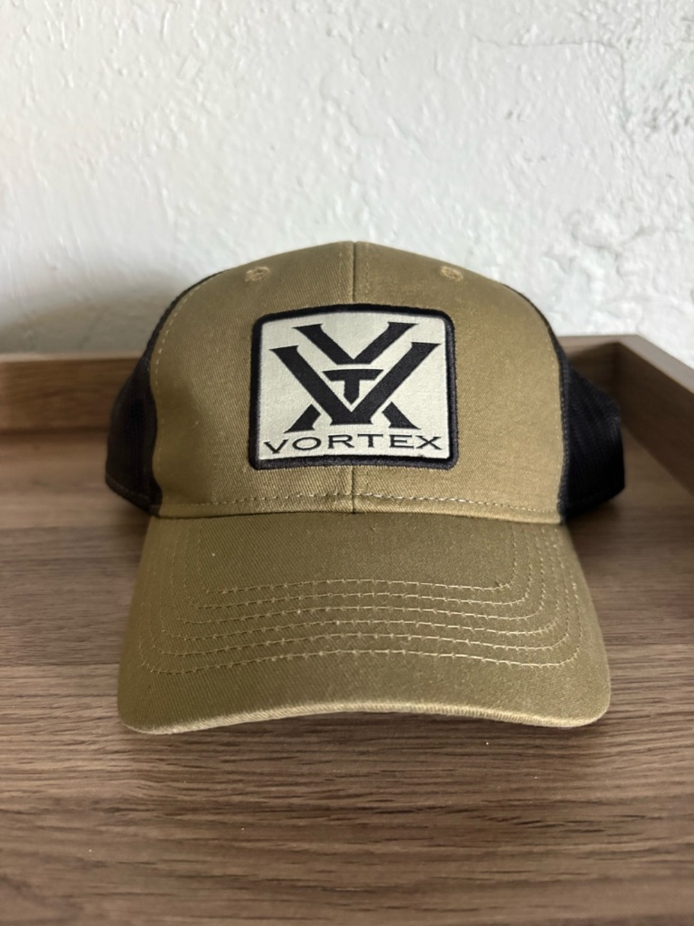 Vortex Men's Tan and Black Trucker Hat